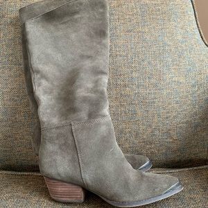 Charcoal suede boots